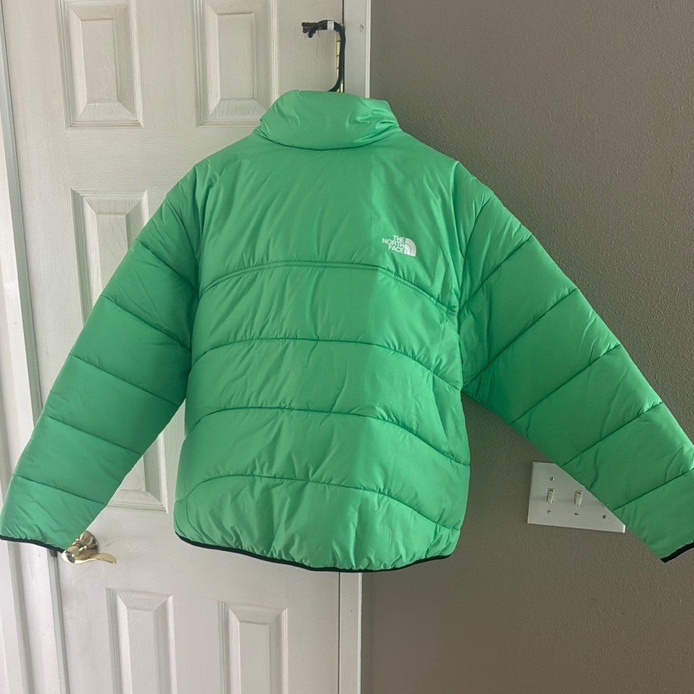 BNWT Women’s the north face puffer jacket green xxl RARE COLOR,  RELAXED FIT - Picture 6 of 7